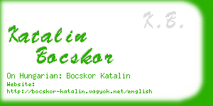 katalin bocskor business card